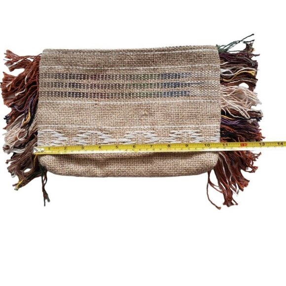 Ale by Alessandra tribe beaded jute clutch with fringe detail - Picture 8 of 10